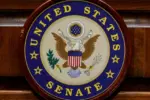 WASHINGTON D.C.^ UNITED STATES - OCTOBER 24: United States Senate Logo is seen in Washington D.C.^ United States on October 24^ 2023.