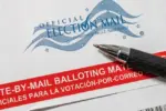 Official Election Mail vote by mail absentee voter balloting materials. SARASOTA^ FLORIDA - JULY 31^ 2020