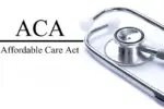 Page with ACA (Affordable Care Act) on the table with stethoscope^ medical concept