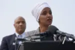 Rep. Ilhan Omar (D-MN) speaks at a press conference on Capitol Hill Washington^ DC – July^ 2021
