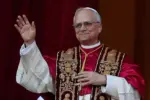 Pope Leo XIV appears on the central balcony of St. Peter's Basilica Rome^ Italy 08-05-2025