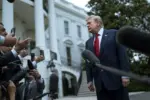 President Donald J. Trump boards Marine One on the South Lawn of the White House^ Friday^ May 8^ 2026