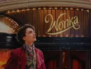 Standee of movie 'Wonka' displays at the theater.