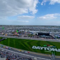 Daytona Beach^ FL^ USA: The field comes to the green flag for the start of the NASCAR Cup Series at the Daytona International Speedway in Daytona Beach^ FL^ USA. February 19^ 2023