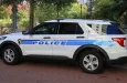 Charlotte^ North Carolina Police Department car parked in uptown Charlotte. CHARLOTTE^ NORTH CAROLINA^ USA