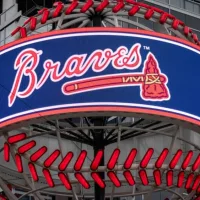 MLB Atlanta Braves' logo on giant light baseball