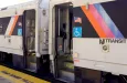 NJ Transit commuter trains - link to destinations throughout New Jersey and to New York City. Morristown^ NJ^ USA - Aug. 28^ 2024