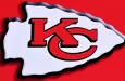 Kansas City Chiefs logo on red background