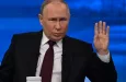 Russian President Vladimir Putin speaks at his annual press conference. Moscow^ Russia 14.12.2023.