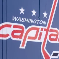 Washington Capitals logo^ on the side of their home arena Capital One Arena in downtown D.C. WASHINGTON^ DC^ USA - December 12^ 2019