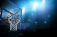baskeball hoop empty arena