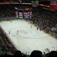 Raleigh^ North Carolina: Hurricanes hockey game at the RBC Center