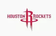 LOGO (RED) of NBA franchise HOUSTON ROCKETS on white background.