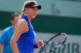 Amanda Anisimova at the 2017 Roland Garros Grand Slam tennis tournament. PARIS^ FRANCE - MAY 28