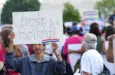 Several hundred protesters rally at the Supreme Court against president Trump's illegal executive order to make birthright citizenship conditional.Washington^ DC – May 15^ 2025:
