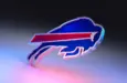 Buffalo Bills logo on dark background with shiny details. 3D render. MUENSTER^ GERMANY - June 03^ 2023