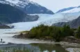 Tourist visiting Mendenhall Glacier. Juneau. Alaska.