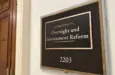 WASHINGTON - APRIL 2^ 2025: Committee on Oversight and Government Reform 2203 sign an entrance exterior at house office building