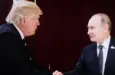 US President Donald Trump and Russian President Vladimir Putin are in conversation. New York^ US - 01 September 2025