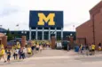 Unidentified Fans exit Michigan Stadium after a University of Michigan football game Ann Arbor^ MI - September 4^ 2021