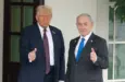 President Donald Trump greets Israeli Prime Minister Benjamin Netanyahu as he arrives at the White House. WASHINGTON D.C.^ USA - SEPTEMBER 29^ 2025