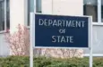 The U.S. Department of State building exterior and sign. Washington^ D.C.^ USA - February 3^ 2025