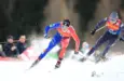 Cross Country Ski World Cup - Tour de ski. Val Mustair^ Switzerland on December 31^ 2022. Jay Renaud FRA and Ogden Ben USA in action.
