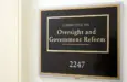 Sign at the entrance to a House Oversight Committee hearing room in Washington^ DC on July 18^ 2017. The House of Representatives is the lower chamber of the US Congress. WASHINGTON - JULY 18
