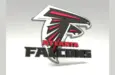 Emblem of the Atlanta Falcons. The Atlanta Falcons are a professional American football team. Template for presentation or infographics. 3D render. 3D Illustration