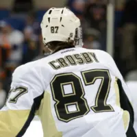 NHL Hockey player Sidney Crosby of the Pittsburgh Penguins. Penguins vs. New York Islanders at Nassau Veterans Memorial Coliseum. UNIONDALE^ NEW YORK^ UNITED STATES – May 5^ 2013