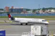 Air Canada Express plane seen at the tarmac of LaGuardia International Airport. LaGuardia Airport^ New York^ USA - August 8^ 2025