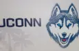 UCONN Huskies Banner in the Tampa Convention Center During the 2019 NCAA Women's Final Four Tampa Bay Tampa^ Florida / USA - April 6^ 2019