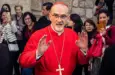 Cardinal Pierbattista Pizzaballa^ Latin Patriarch of Jerusalem^ greets the crowd as he leaves the Church of the Nativity after the Christmas celebrations. Bethlehem^ West Bank^ December 25^ 2025