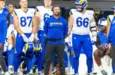 Rams head coach Sean McVay watches during an NFL preseason football game against the Cowboys at SoFi Stadium^ Saturday Aug. 9^ 2025^ in Inglewood^ Calif.