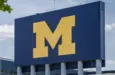 University of Michigan Wolverines' logo at NCAA football stadium Ann Arbor^ MI - May 27^ 2022