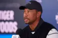 Tiger Woods of United States during press conference prior to the 2024 PGA Championship at Valhalla Golf Club on May 14^ 2024 in Louisville^ Kentucky.