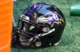 Baltimore Ravens Helmet - NFL - December 2nd 2018 Baltimore Ravens at Mercedes Benz Stadium in Atlanta Georgia USA