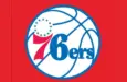 Philadelphia 76ers Logo with red background