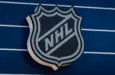 The NHL Logo is seen on the facade of a building. San Francisco^ CA - Sept 1 2025