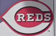 Cincinnati Reds logo on window at Goodyear Ballpark Goodyear Arizona 1-13-2021