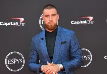 Travis Kelce at the 2018 ESPY Awards at the Microsoft Theatre LA Live. LOS ANGELES^ CA - July 18^ 2018