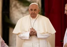 Pope Francis Bergoglio celebrates mass and greets the faithful who arrived in their thousands in St. Peter's. Palm Sunday preceding the Christian Catholic Easter. Rome Italy 03 24 2024