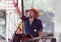 Jason Aldean performs onstage at NBC's 'Today Show' at Rockefeller Plaza July 31^ 2015 in New York City.