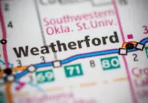 MAP featuring Weatherford. Oklahoma. USA