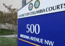 DISTRICT OF COLUMBIA COURTS - APPEALS and SUPERIOR COURT sign at building exterior WASHINGTON - NOVEMBER 2^ 2019