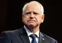 Governor of Minnesota Tim Walz attends the rally in Liacouras Center at Temple University in Philadelphia^ PA on August 6^ 2024