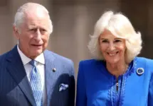 King Charles III and Queen Camilla visit the Colosseum on day two of their state visit to Italy. Rome^ Italy - April 08^ 2025: