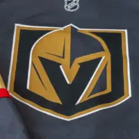 Detail of the Vegas Golden Knights jersey. The Golden Knights are a NHL hockey team. Calgary^ Alberta - September 26^ 2024