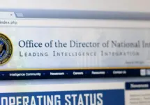 Photo of the office of the director of national intelligence page on a monitor screen
