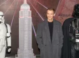 Hayden Christensen attends a Star Wars-themed media event at the Empire State Building on March 21^ 2024.